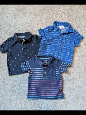 Short Sleeve Shirts- Set Of 3- 12 Months 18 Months- Polo